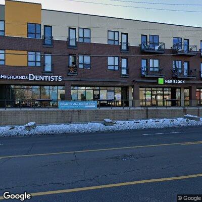 Thumbnail image of the front of a dentist office practice with the name Highlands Dentists which is located in Denver, CO