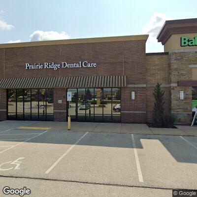 Thumbnail image of the front of a dentist office practice with the name Prairie Ridge Dental Care which is located in Pleasant Prairie, WI