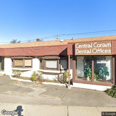 Thumbnail image of the front of a dentist office practice with the name Central Coram Dental Offices which is located in Coram, NY