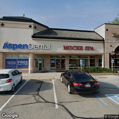 Thumbnail image of the front of a dentist office practice with the name Aspen Dental which is located in Indianapolis, IN