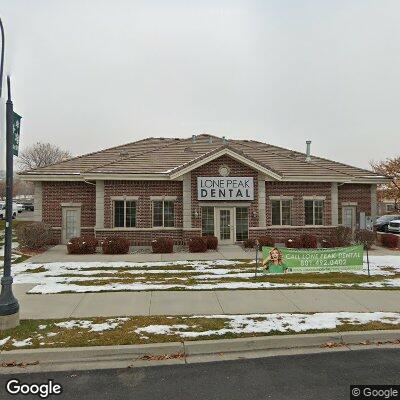 Thumbnail image of the front of a dentist office practice with the name Lone Peak Dental which is located in Pleasant Grove, UT