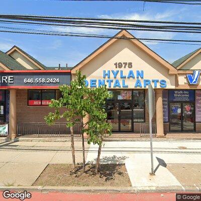 Thumbnail image of the front of a dentist office practice with the name Hylan Dental Arts which is located in Staten Island, NY