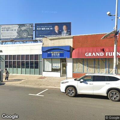 Thumbnail image of the front of a dentist office practice with the name Palisades Park Bo Orthodontics which is located in Palisades Park, NJ