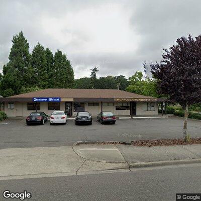 Thumbnail image of the front of a dentist office practice with the name XtraCare Dental which is located in Lakewood, WA