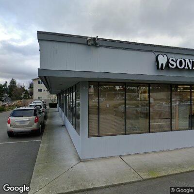 Thumbnail image of the front of a dentist office practice with the name Sonic Dental which is located in Everett, WA