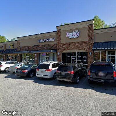 Thumbnail image of the front of a dentist office practice with the name Peach Blossom and Co which is located in Hiram, GA