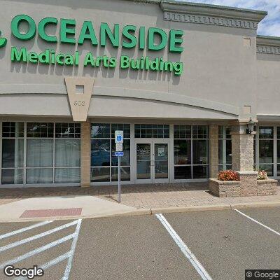 Thumbnail image of the front of a dentist office practice with the name Oceanside Dental which is located in Manahawkin, NJ