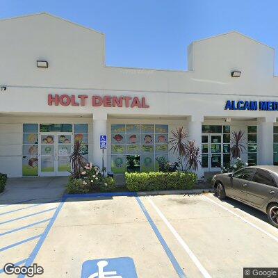 Thumbnail image of the front of a dentist office practice with the name Holt Dental Center which is located in Montclair, CA