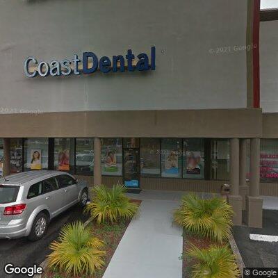 Thumbnail image of the front of a dentist office practice with the name Coast Dental which is located in Tampa, FL