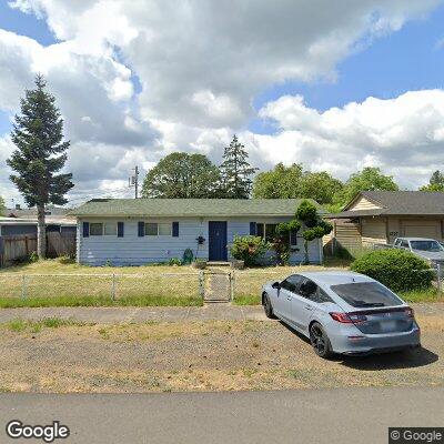 Thumbnail image of the front of a dentist office practice with the name The Washington Denturists Associates which is located in Shelton, WA