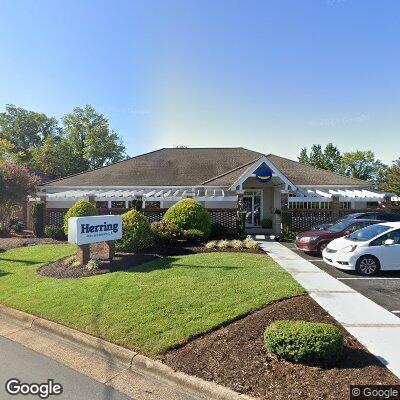 Thumbnail image of the front of a dentist office practice with the name Hamilton & Herring Orthodontics which is located in Hickory, NC