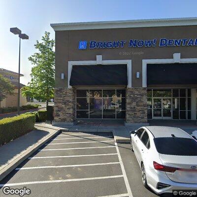 Thumbnail image of the front of a dentist office practice with the name Bright Now! Dental & Orthodontics which is located in Tracy, CA