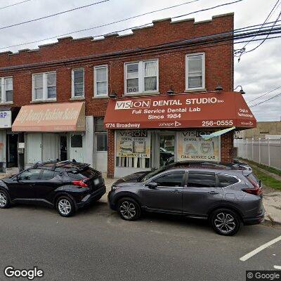 Thumbnail image of the front of a dentist office practice with the name Vision Dental Studio Inc. which is located in Hewlett, NY