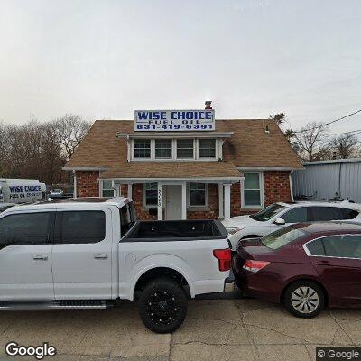 Thumbnail image of the front of a dentist office practice with the name Heritage Dental Center which is located in Medford, NY