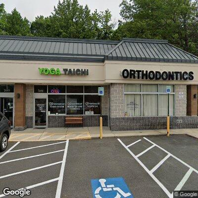 Thumbnail image of the front of a dentist office practice with the name Pryor Orthodontics which is located in Springfield, VA