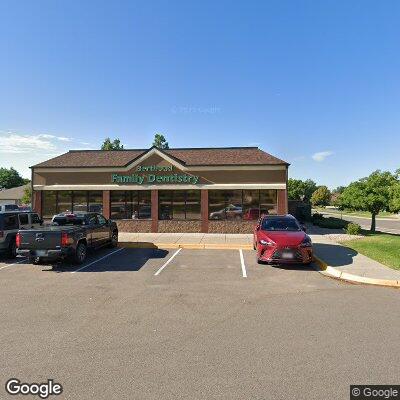 Thumbnail image of the front of a dentist office practice with the name Mtn View Orthodontics which is located in Berthoud, CO