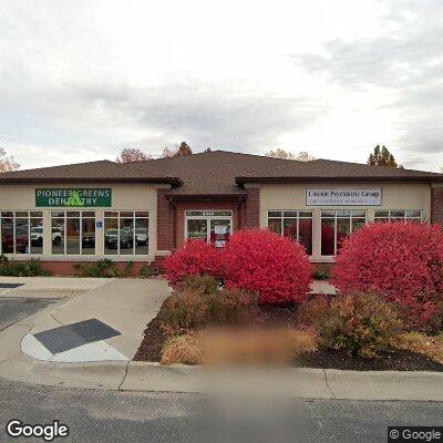 Thumbnail image of the front of a dentist office practice with the name Pioneer Greens Dentistry which is located in Lincoln, NE