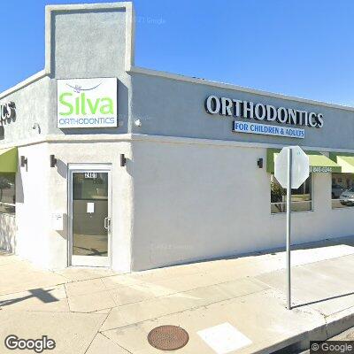 Thumbnail image of the front of a dentist office practice with the name Silva Orthodontics which is located in Burbank, CA