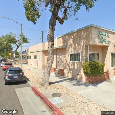 Thumbnail image of the front of a dentist office practice with the name Burbank Family Dentistry which is located in Burbank, CA