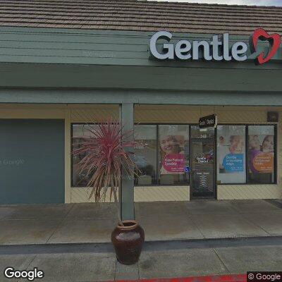 Thumbnail image of the front of a dentist office practice with the name Gentle Dental which is located in Petaluma, CA