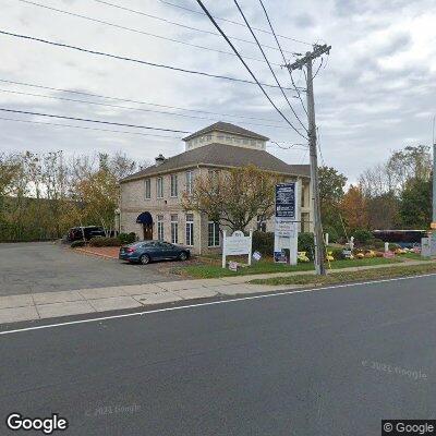 Thumbnail image of the front of a dentist office practice with the name Meriden Dental Associates which is located in Meriden, CT