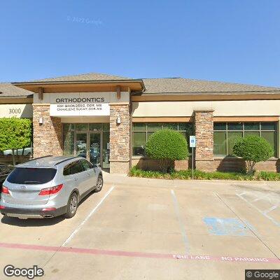 Thumbnail image of the front of a dentist office practice with the name Gronberg Orthodontics which is located in Lewisville, TX