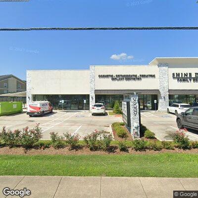 Thumbnail image of the front of a dentist office practice with the name Shine Dental which is located in Mont Belvieu, TX