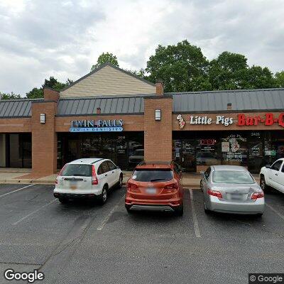 Thumbnail image of the front of a dentist office practice with the name Twin Falls Family Dentistry which is located in Greer, SC