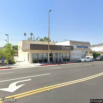 Thumbnail image of the front of a dentist office practice with the name La Smiles Endodontics which is located in Glendale, CA