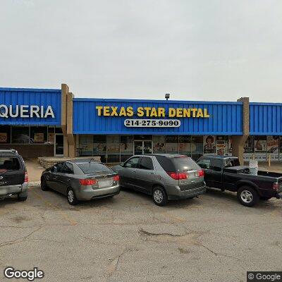 Thumbnail image of the front of a dentist office practice with the name Texas Star Dental which is located in Dallas, TX