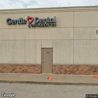 Thumbnail image of the front of a dentist office practice with the name Gentle Dental which is located in Lenexa, KS