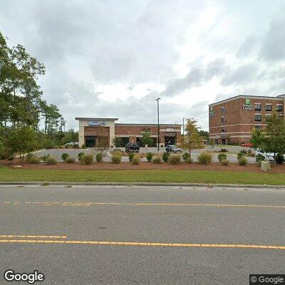 Thumbnail image of the front of a dentist office practice with the name Campbell Orthodontics which is located in Wilmington, NC