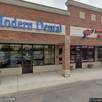 Thumbnail image of the front of a dentist office practice with the name Modern Dental Center which is located in Macomb, MI