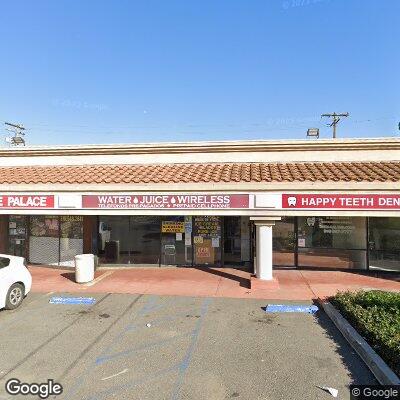 Thumbnail image of the front of a dentist office practice with the name Happy Teeth Dental Company which is located in Carson, CA