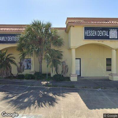 Thumbnail image of the front of a dentist office practice with the name Hessen Dental which is located in Hidalgo, TX