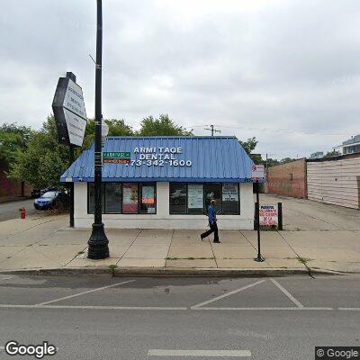 Thumbnail image of the front of a dentist office practice with the name Armitage Dental which is located in Chicago, IL