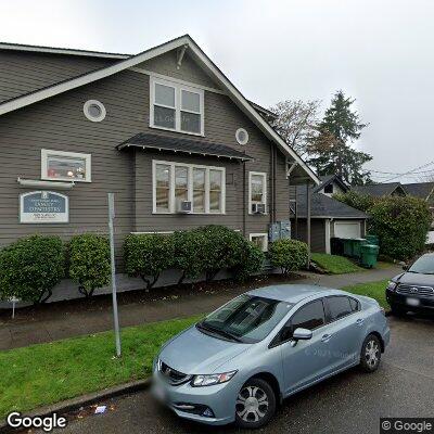 Thumbnail image of the front of a dentist office practice with the name Wallingford Family Dentistry which is located in Seattle, WA