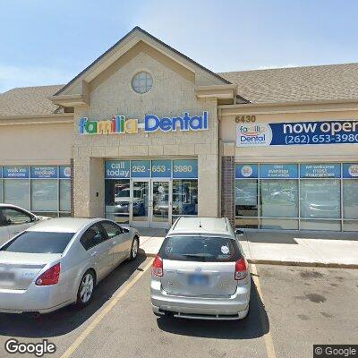 Thumbnail image of the front of a dentist office practice with the name Familia Dental which is located in Kenosha, WI