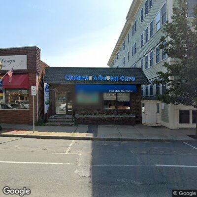 Thumbnail image of the front of a dentist office practice with the name Children's Dental Care which is located in Stoneham, MA