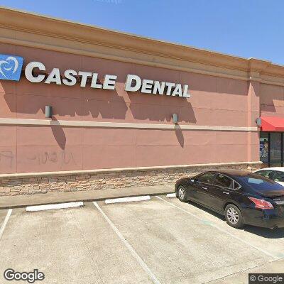 Thumbnail image of the front of a dentist office practice with the name Castle Dental & Orthodontics which is located in Houston, TX