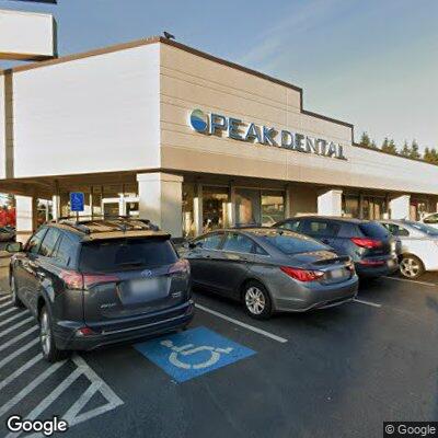 Thumbnail image of the front of a dentist office practice with the name Peak Dental which is located in Lynnwood, WA