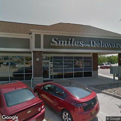 Thumbnail image of the front of a dentist office practice with the name Smiles on Delaware which is located in Ankeny, IA