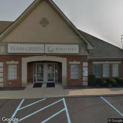 Thumbnail image of the front of a dentist office practice with the name Team Green Dentistry which is located in Fishers, IN