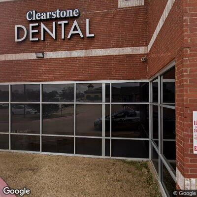 Thumbnail image of the front of a dentist office practice with the name Clearstone Dental which is located in Allen, TX