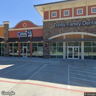 Thumbnail image of the front of a dentist office practice with the name Trinity Family Dental which is located in Euless, TX