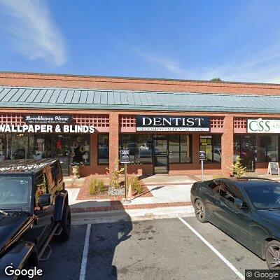 Thumbnail image of the front of a dentist office practice with the name Evenly Orthodontics which is located in Brookhaven, GA