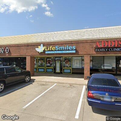 Thumbnail image of the front of a dentist office practice with the name Life Smiles which is located in Richardson, TX