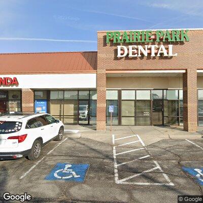 Thumbnail image of the front of a dentist office practice with the name Prairie Park Dental which is located in Overland Park, KS