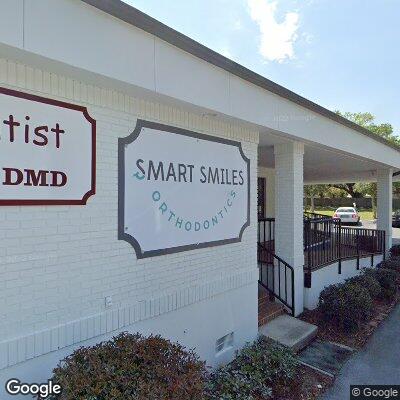 Thumbnail image of the front of a dentist office practice with the name Smart Smiles Orthodontics which is located in Pensacola, FL