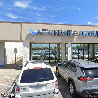 Thumbnail image of the front of a dentist office practice with the name Affordable Dentures which is located in Pensacola, FL